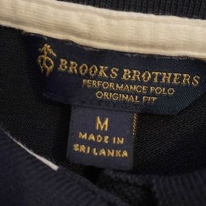 W’s Brooks Bros Performance Polo Original Fit Navy w/ navy logo EUC